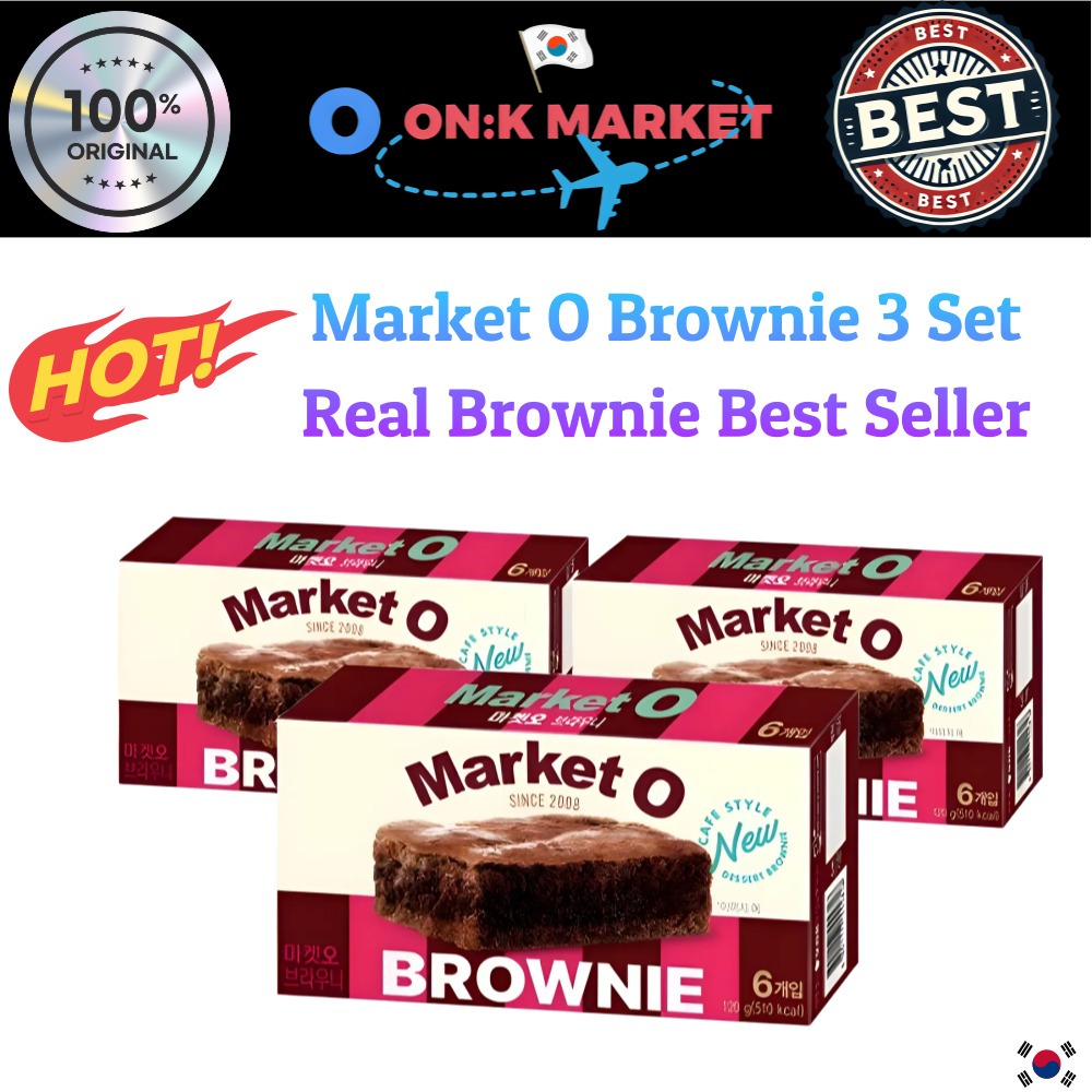 KOREA Market O Real Brownie 120g x 3 | ขนมช็อกโกเกาหลี