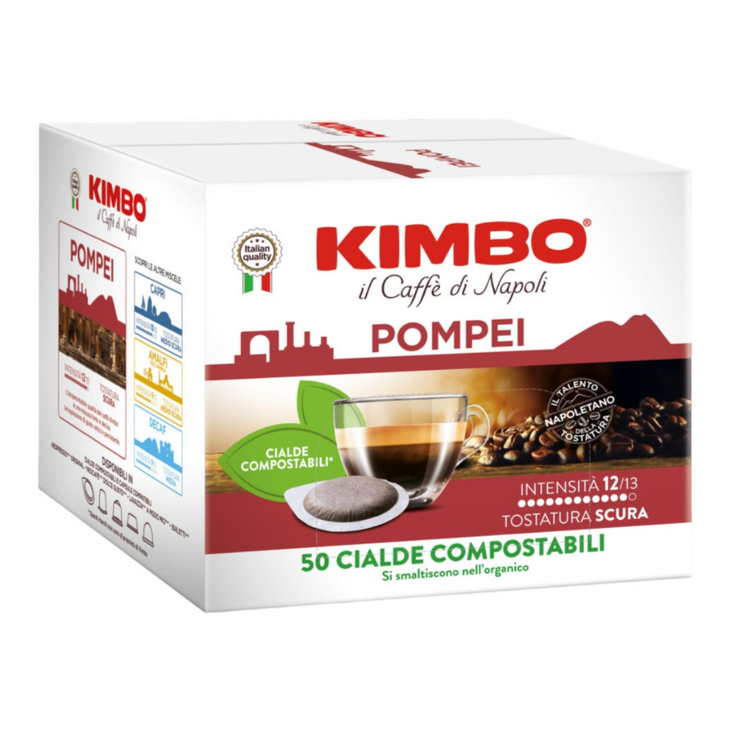 KIMBO ESE Pods Coffee Pompei 50 ชิ้น Dark Roast Arabica โรบัสต้าถั่ว / จากโซล เกาหลี