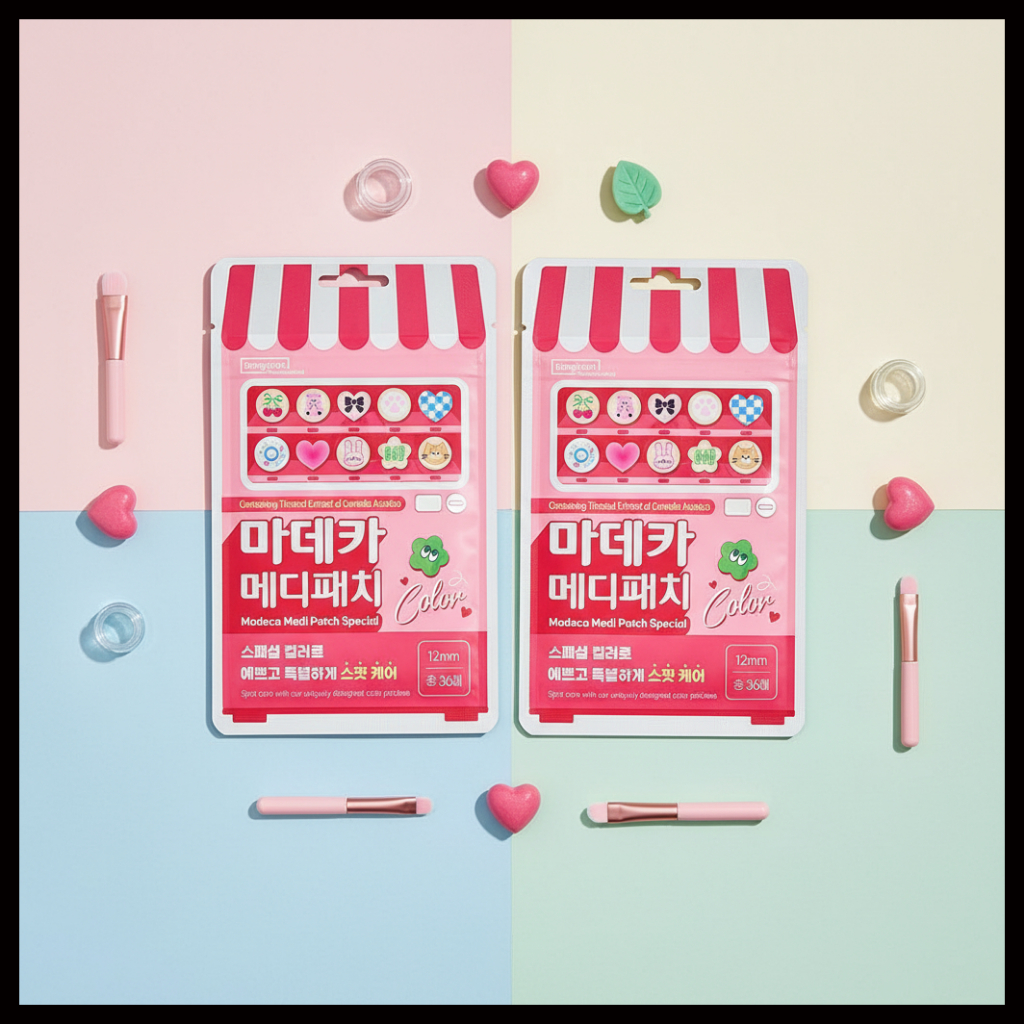 [ดีที่สุด] Dongkook Madeca Medipatch สีพิเศษ 36 ชิ้น x2, Heart Design Acne Spot Patch