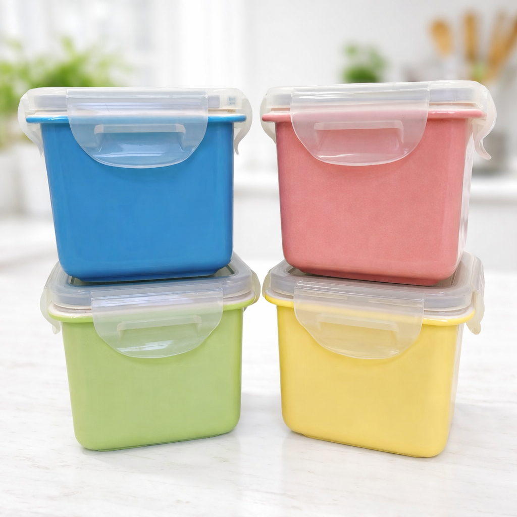 Claytan Ceralock 280ml ชุดอาหารสี่เหลี่ยม 280ml ชุดภาชนะบรรจุบรรจุอาหาร 280ml ล็อคการ์ดหน่วยความจํา 