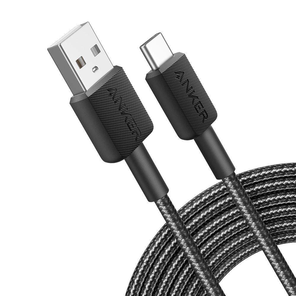 Anker A81H 322 PowerLine USB A to USB C ชาร์จเร็ว (ดํา/ขาว - 0.9m/1.8m/3m)
