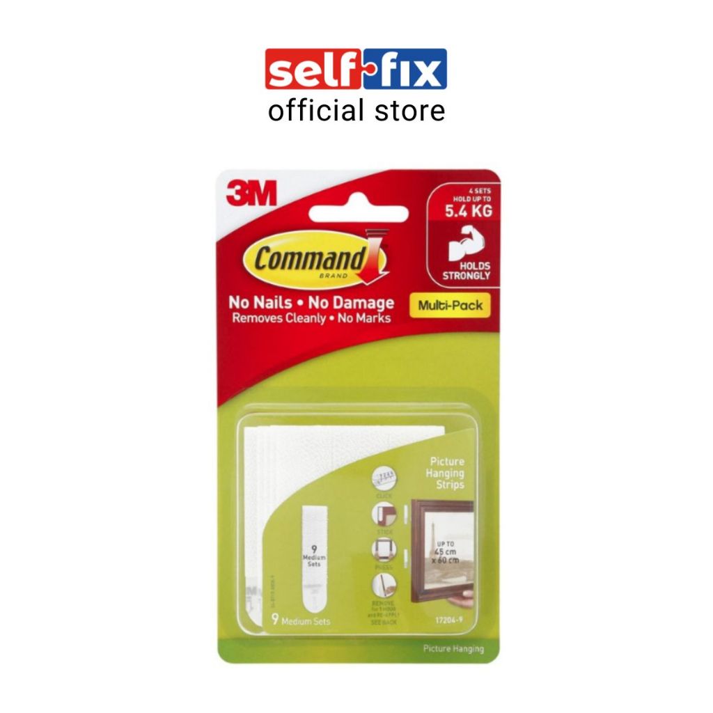 3M Command 17204VP-9Packet Medium Hanging Strips