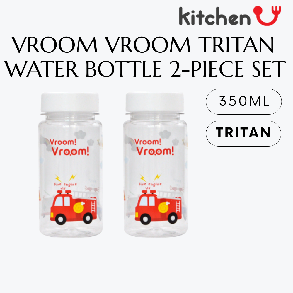 KITCHENU Vroom Vroom Tritan Water Bottle ชุด 2 ชิ้น (350ml  2)