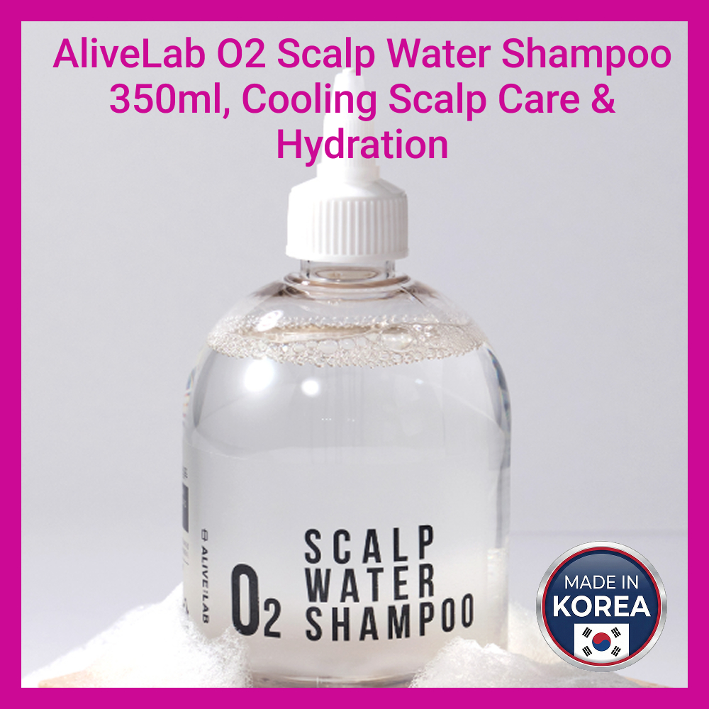 [K-Beauty] AliveLab O2 Scalp Water Shampoo 350ml, Cooling Scalp Care & Hydration
