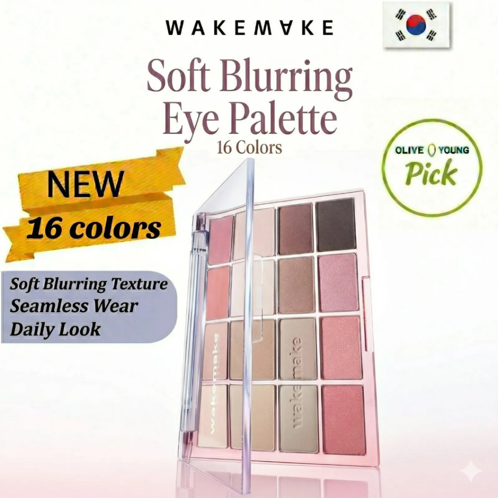 [WAKEMAKE] Soft Blurring EyePalette Korean Eyeshadow Daily Makeup