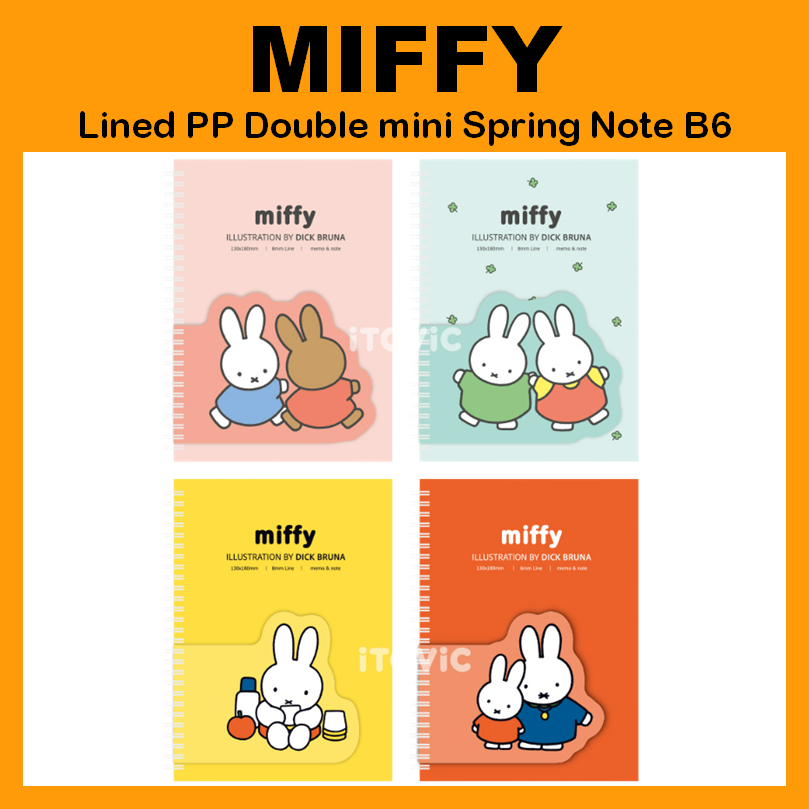[MIFFY] มีซับใน PP Double mini Spring Note B6 สีสุ่ม