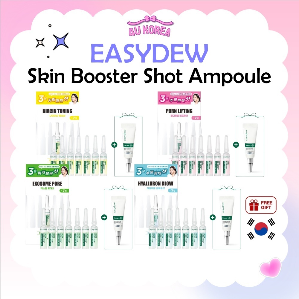 (+MTS Ampoule 3.5ml) EASYDEW Skin Booster Shot Ampoule 1ml x 7P – Niacinamide หรือ PDRN หรือ EGF Exo