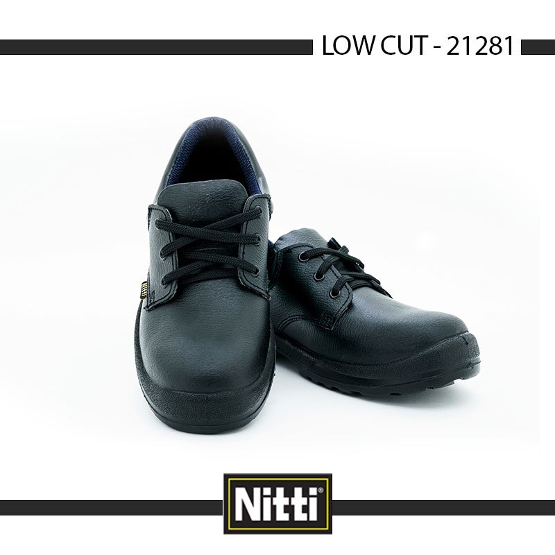 NITTI SAFETY SHOE LOW CUT WITH SHOE LACE 21281 (แถมถ่าน 1 ถุง)