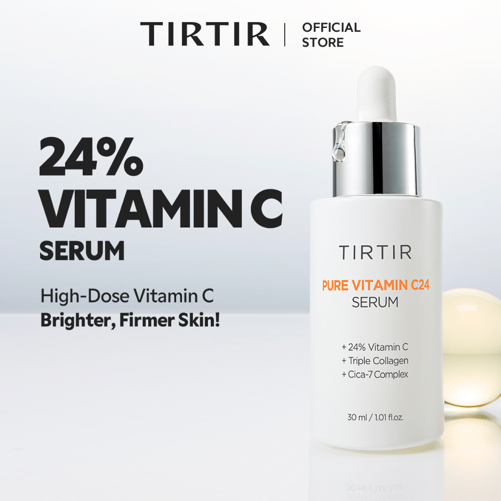 [TIRTIR] Pure Vitamin C 24% Serum 30ml (ชะลอริ้วรอยแห่งวัย Toning Care, Brightening Serum, วิตามินซีบริสุทธิ์ 24%)