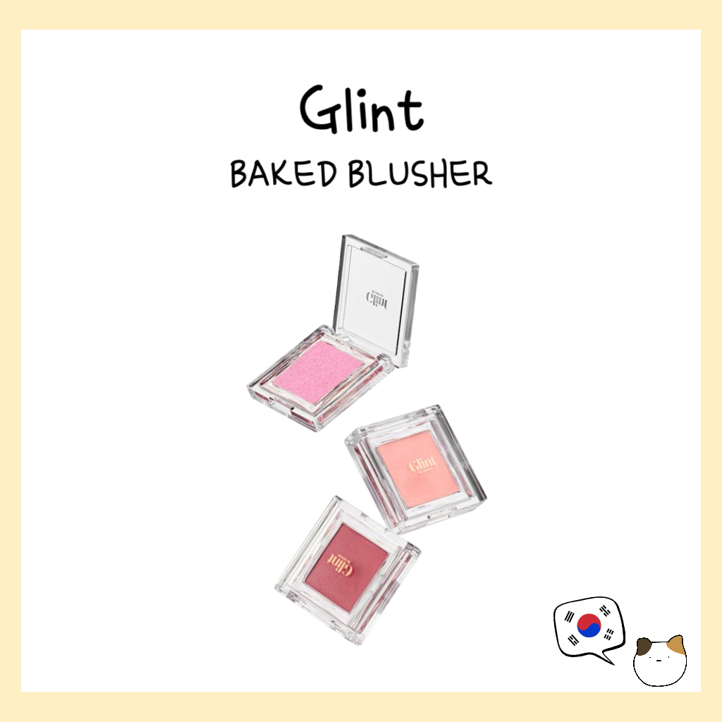 [สีใหม่] Glint BAKED BLUSHER - จัดส่งจากเกาหลี #Long- ยาวนาน #Blendable สีสําหรับดวงตาและแก้ม