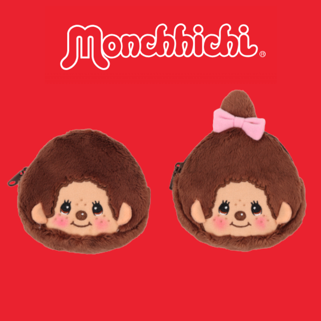 Monchhichi Mini Pouch with Carabiner 2 Types Coin Case