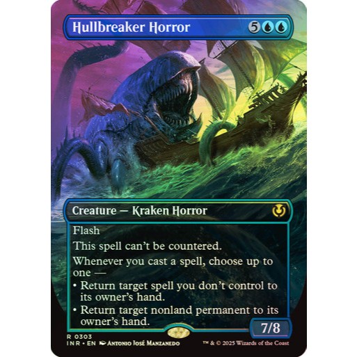 การ์ด EDH PlayTest - Hullbreaker Horror (สีน้ําเงิน)