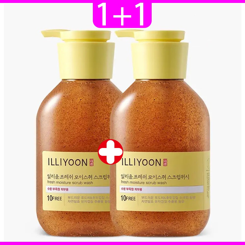 1+1 ILLIYOON Fresh Moisture scrub wash 400 มล. / ILLIYOON สครับ สครับ / สครับขัดผิว / สครับขัดตัว / 