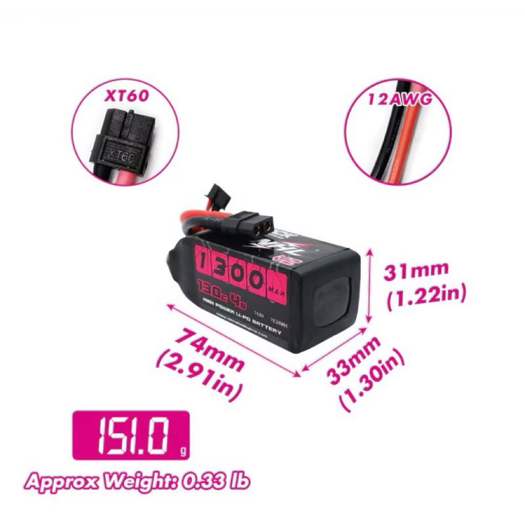CNHL 4S 1300mAh 130C V2 (XT60)