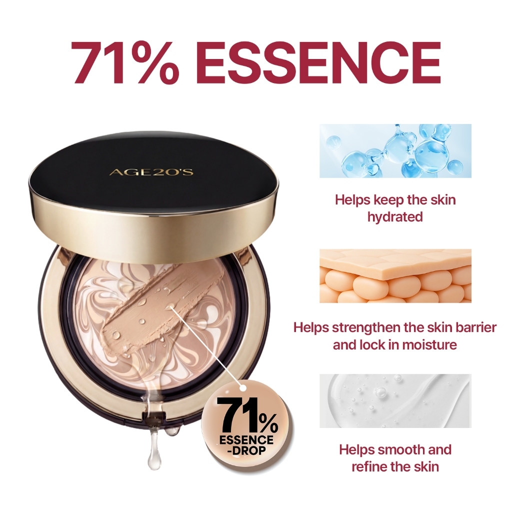 AGE20S อย่างเป็นทางการ | แพ็ค 2 ชิ้น | Signature Essence Pact – Intense Cover SPF50+/PA++++ (14g x 2ea) | รองพื้นคุชชั่นเกาหลี ราคา ถูกที่สุด ดีลบีเคเค แกลเลอรีภาพที่ 5