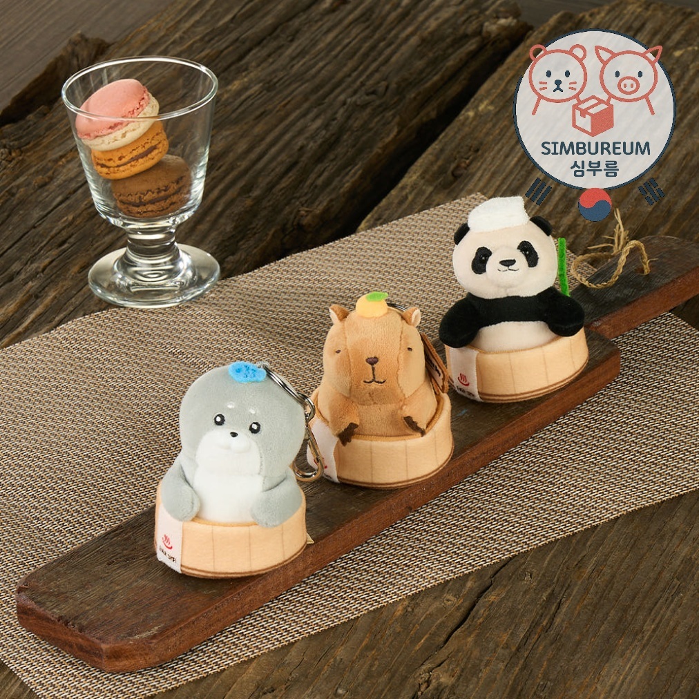 [Everland] ที่วางพวงกุญแจตุ๊กตาซาวน่า Bathhouse เกาหลี _ Panda/Capybara/Seal