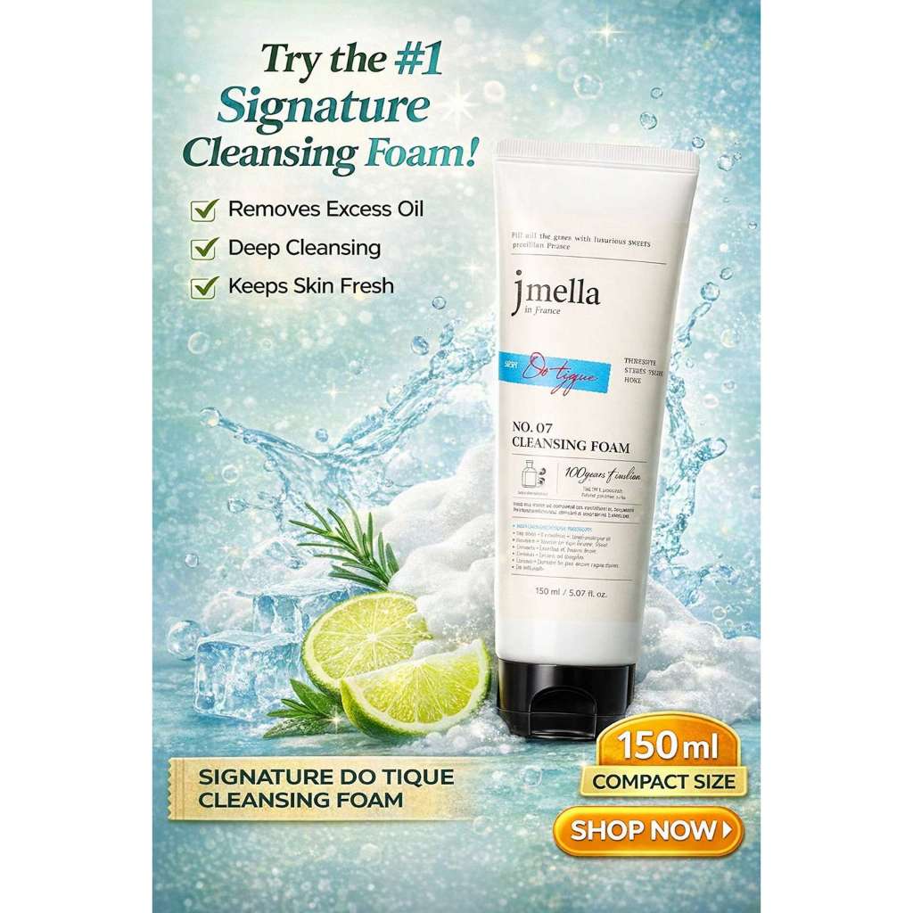 Jmella Signature Do Tique คลีนซิ่งโฟม 150ml ทําความสะอาดผิวหน้าอย่างล้ําลึก ควบคุมความมัน Fresh K-Be