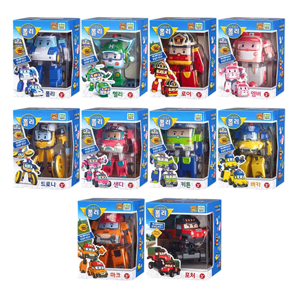 [Robocar Poli] หุ่นยนต์แปลงร่าง 4 นิ้ว 10 ประเภทPoli / Roy / Amber / Helly / Droney / Sandy / Kitt /