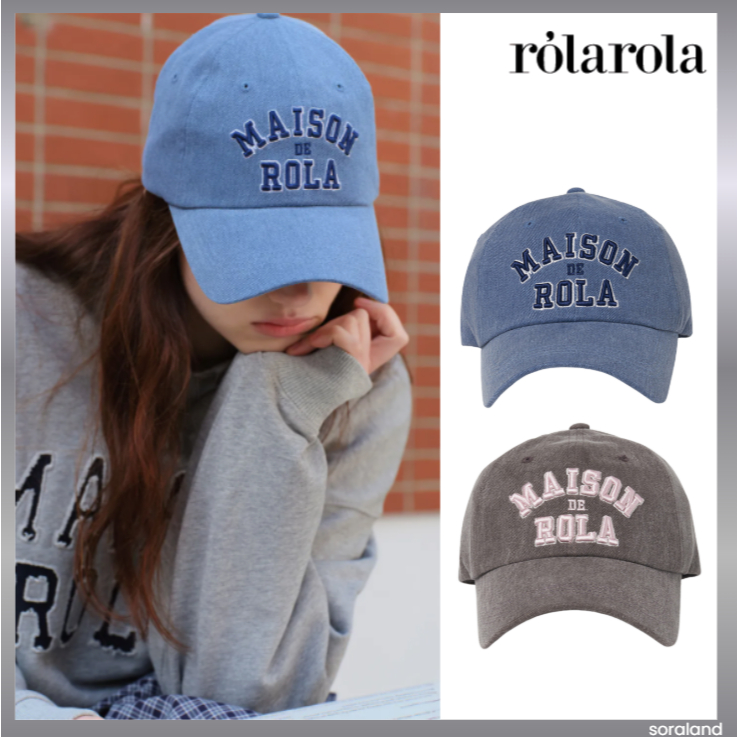 [MAISON DE ROLA] MAISON DE ROLA CAMPUS LOGO PIGMENT BALL CAP