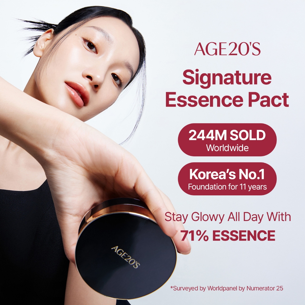 AGE20S อย่างเป็นทางการ | แพ็ค 2 ชิ้น | Signature Essence Pact – Intense Cover SPF50+/PA++++ (14g x 2ea) | รองพื้นคุชชั่นเกาหลี ราคา ถูกที่สุด ดีลบีเคเค แกลเลอรีภาพที่ 4