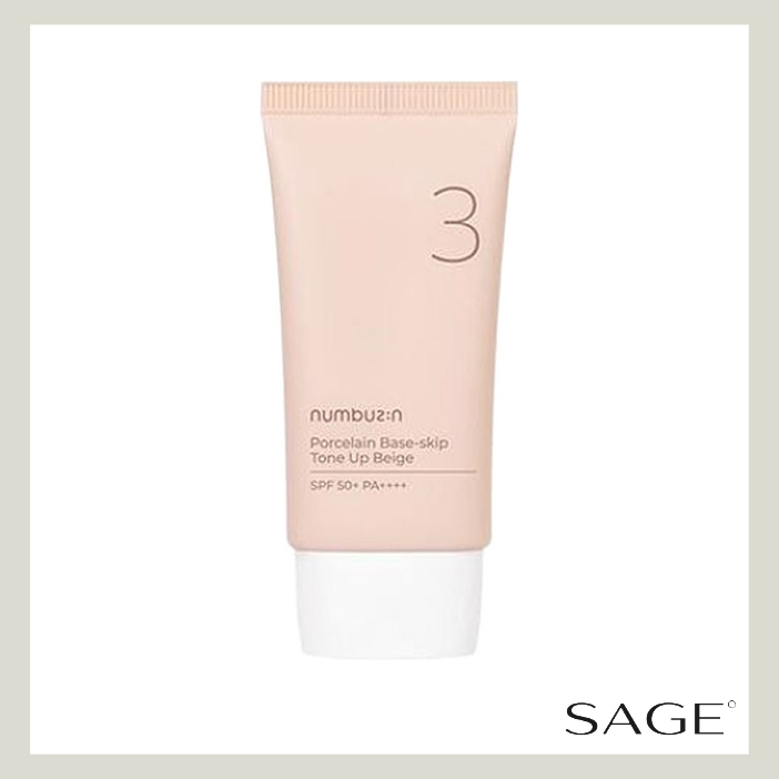 [numbuzin] No.3 Porcelain Base-Skip Tone Up Beige SPF50+ PA++++ 50ml Tone Up Sunscreen Makeup Base