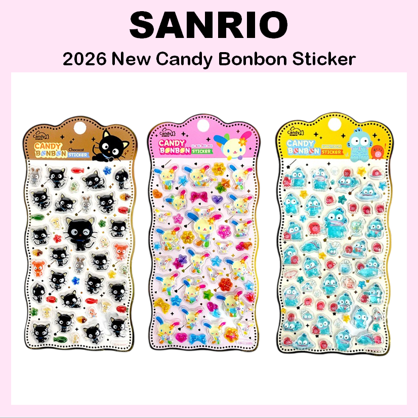 [SANRIO] 2026 New Candy Bonbon Sticker (Chococat / Hangyodon / Usahana)