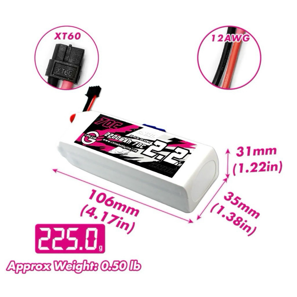 CNHL Lipo 3S 11.1V 2200mAh 70C/140C (XT60)