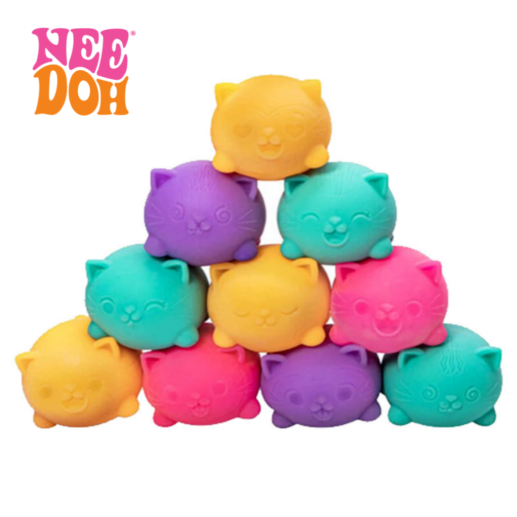 [NeeDoh] แมว Cool Cats Teenie & Baby 3P แบบสุ่ม | ลูกบอลบีบคลายเครียด | ของเล่นฟิดเจ็ต | ของสะสมสุดน่ารัก