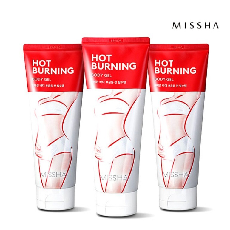 MISSHA Hot Burning Body Gel,Massage Gel 200ml x 2