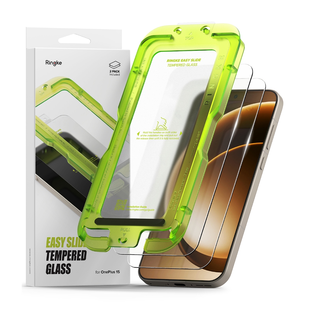 Ringke Easy Slide Glass สําหรับ OnePlus 15 กระจกนิรภัยป้องกันหน้าจอ