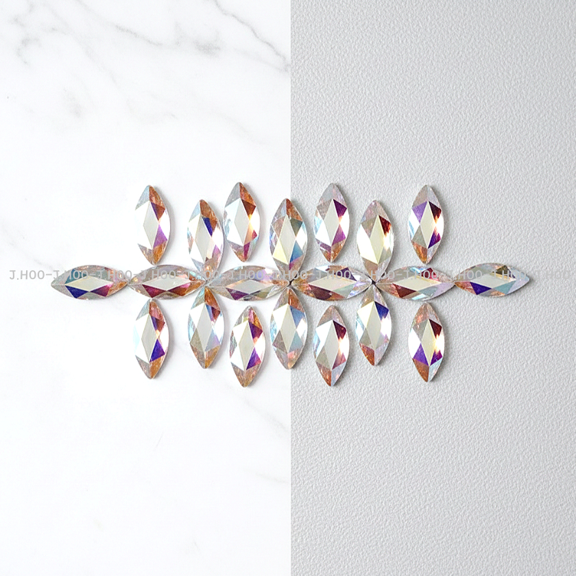 Swarovski 2201 Marquise รองเท้ามาร์ควิส ส้นแบน 4x1.8 มม. (10 ชิ้น)