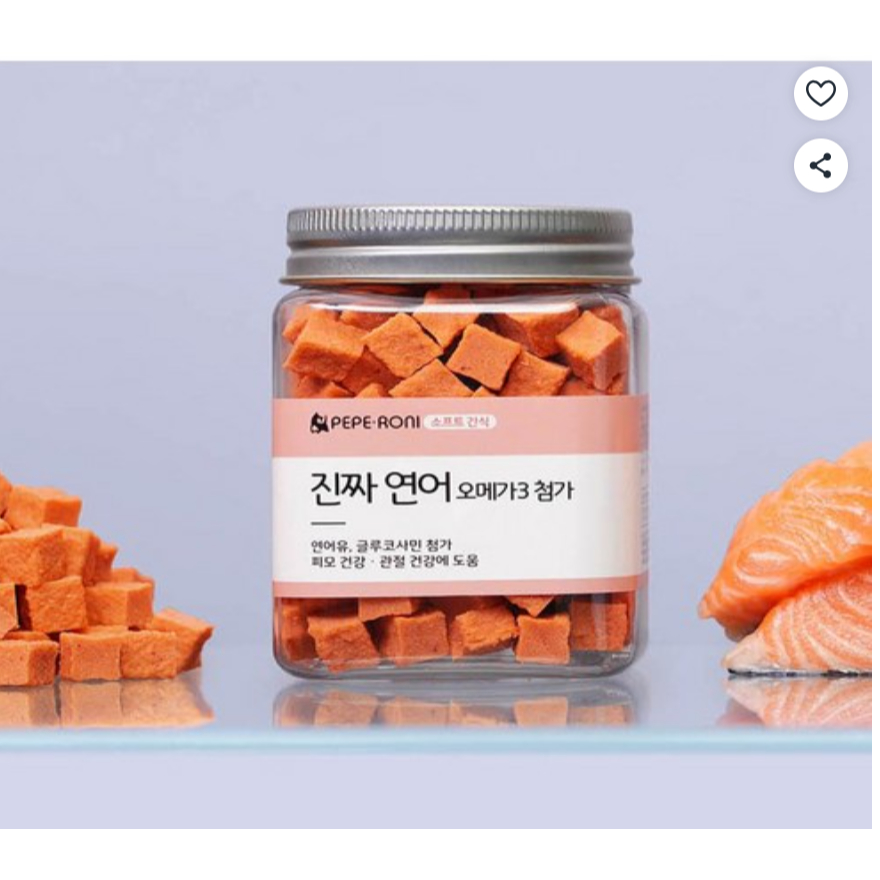 Peperoni Real Omega3 Dog Jerky Salmon 180g x2 Dog Treat Soft Chew Snack Healthy Dog Snack Joint Skin