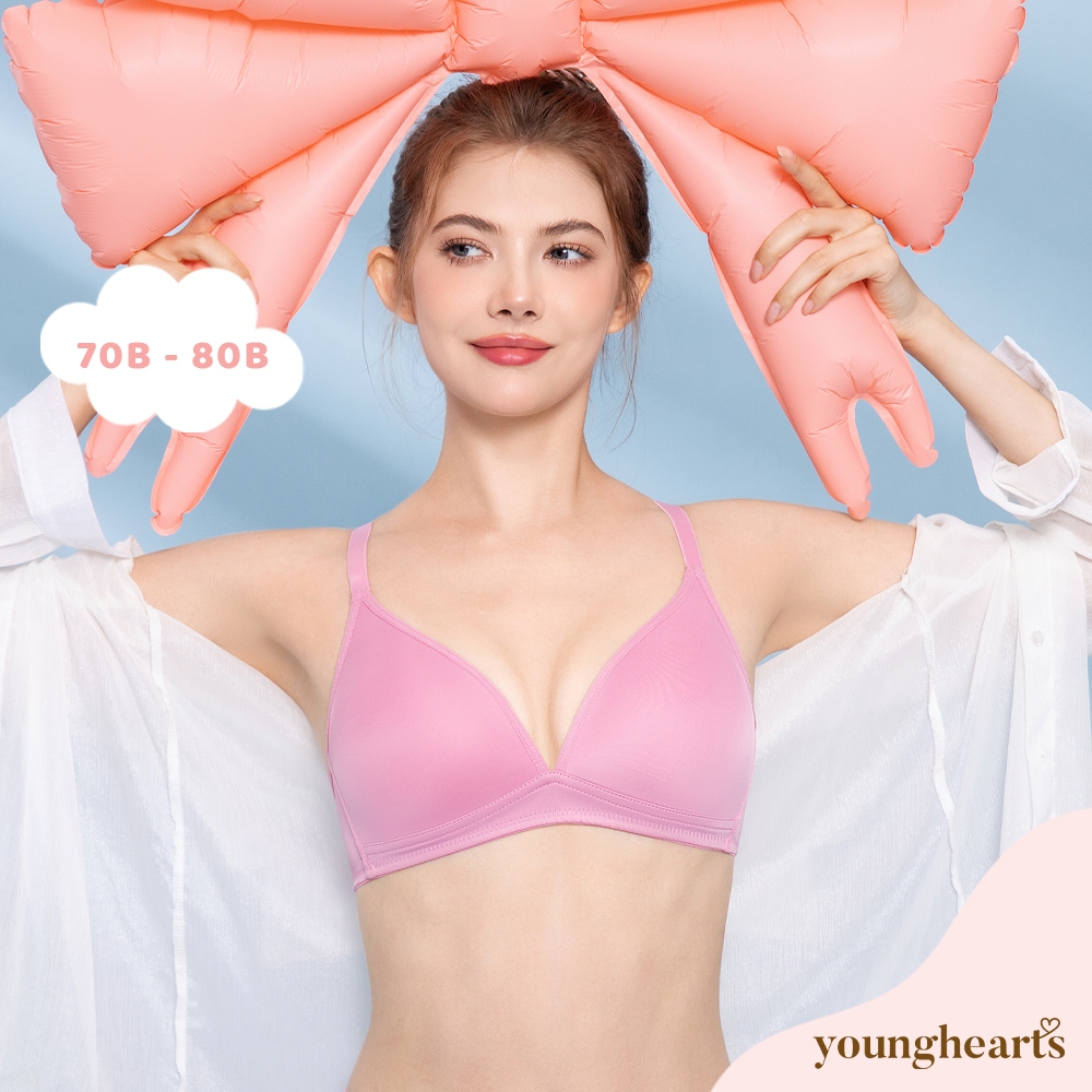 Young Hearts Young Curves Barely Barely Bold Basic Triangle Wireless Bra B03-10001 *Clearance Jan