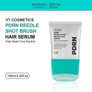 VT COSMETICS PDRN Reedle Shot Brush เซรั่มบํารุงผม 100ml Cooling & Refreshing Scalp Care พร้อม Vegan PDRN