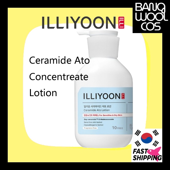 [illiyoon] Ceramide Ato Lotion Unscented – Daily Moisturizing Lotion สําหรับผิวแพ้ง่าย