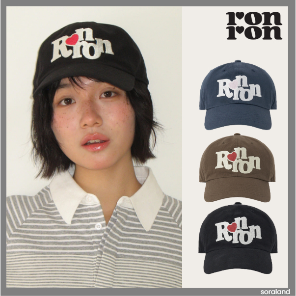 RONRON HEART RR SYMBOL STITCH BALL CAP 3 สี