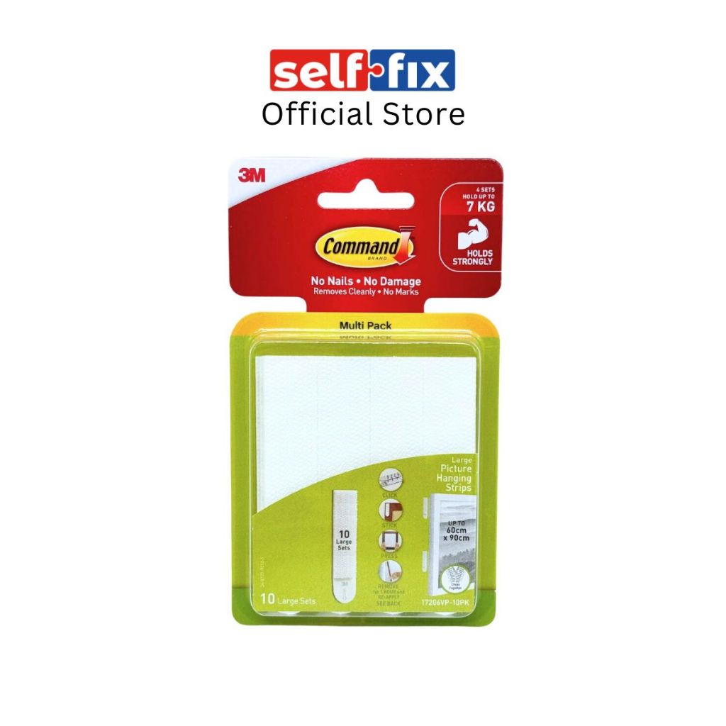 3M Command 17206VP Large Picture Hanging Strips (10 Sets)