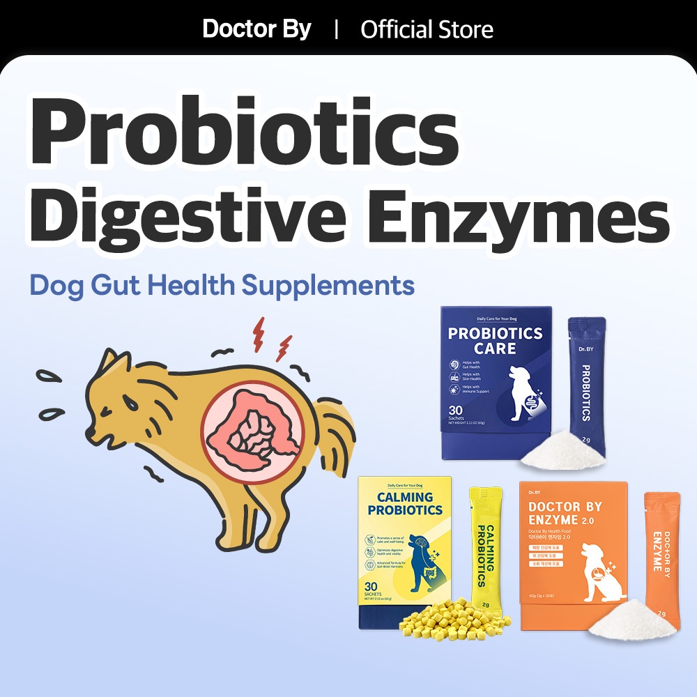 [Doctor By DOG DIGESTIVE SUPPLEMENTS] สุนัขโปรไบโอติกสุนัขความเครียดท้องผูกเอนไซม์ยาท้องเสียผงอาหารเสริมอุ้งเท้า zesty