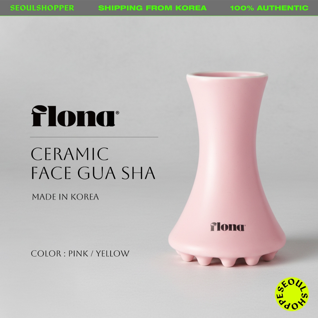 [Fluna] Ceramic Face Gua Sha - เครื่องมือนวดหน้าสําหรับยกกระชับ Depuffing & V-Line (Made in Korea)