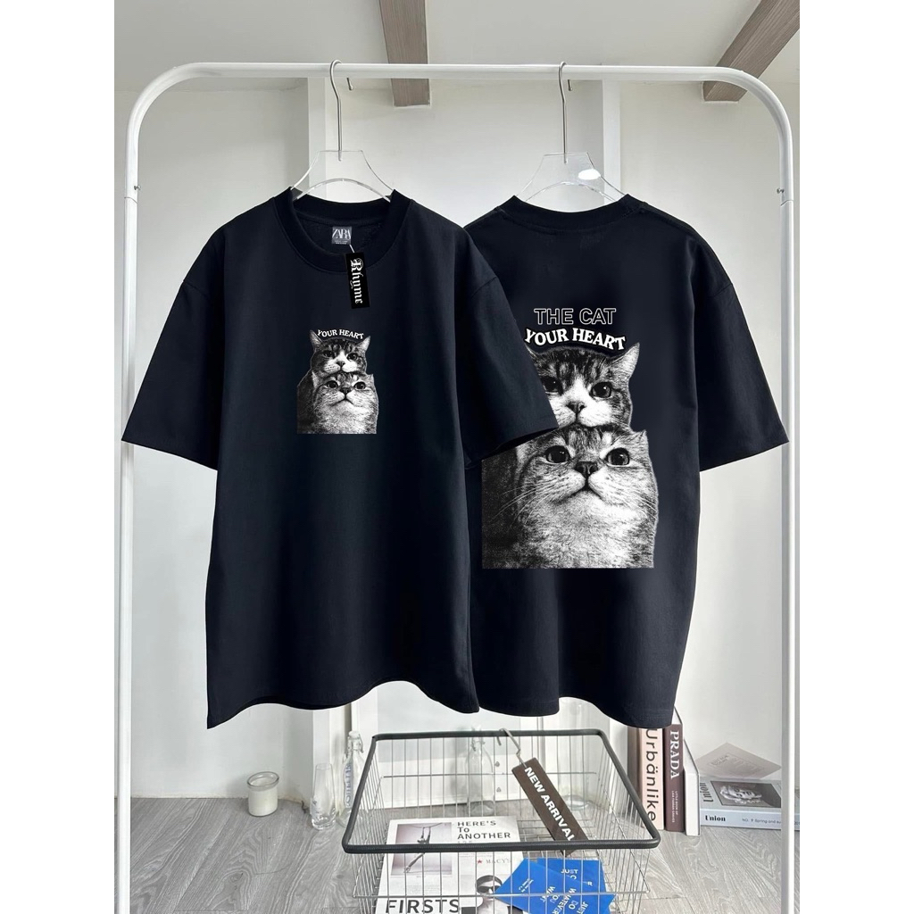 (R The Cat) เสื้อยืดแนวสตรีท มีให้เลือกหลายไซส์ ผ้าคอตตอน100%