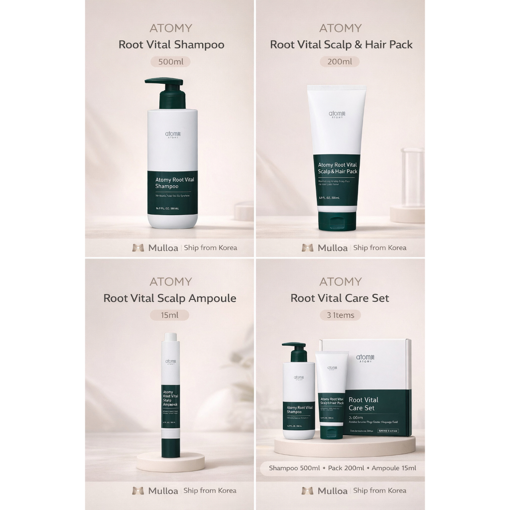 ATOMY Root Vital Scalp & Hair Care | แชมพู / แพ็ค / แอมพูล | ผลิตภัณฑ์ดูแลเส้นผมเกาหลี
