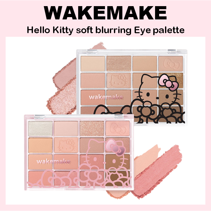 [WAKEMAKE] Hello Kitty soft blurring Eye palette 16 สี 14g (08 CANDY CORAL / 05 MUTE CORAL)