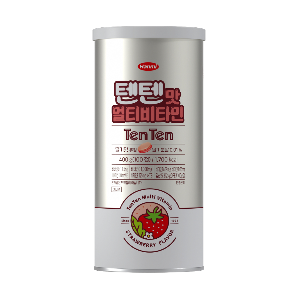 Hanmi TenTen Multi Vitamin Chewable Strawberry (400g / 100 เม็ด)