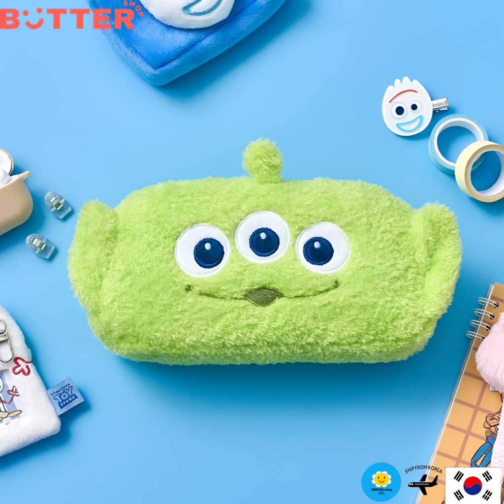 [Butter Shop] Play Alien Plush Pen Pouch, ที่เก็บเครื่องสําอางน่ารักสําหรับนักเรียนและการเดินทาง