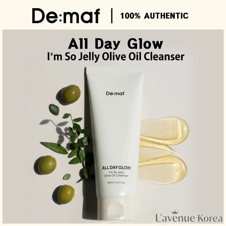 [De:maf] ออลเดย์ โกลว์ Im So Jelly Olive Oil Cleanser , 2 ขนาด 150ml/50ml