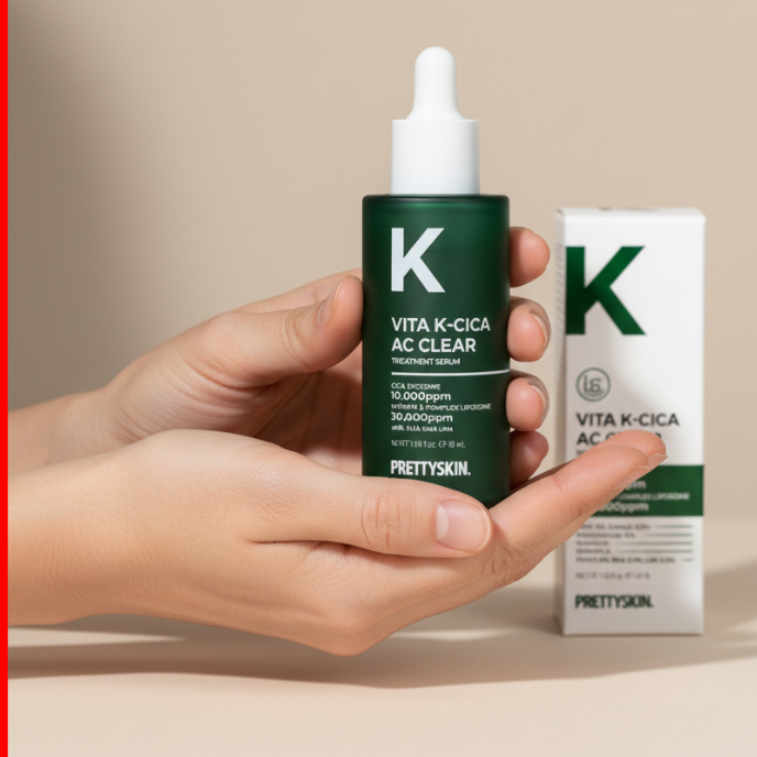 Pretty Skin Vita K Cica AC Clear Treatment Serum 50ml x2 | ซูทติ้ง แคร์ | 1+1