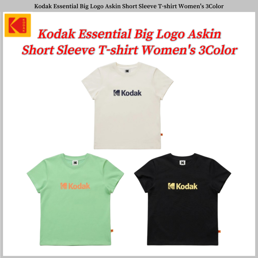 เสื้อยืด Kodak Essential Big Logo สำหรับผู้หญิง พร้อมให้เลือกถึง 3 สี