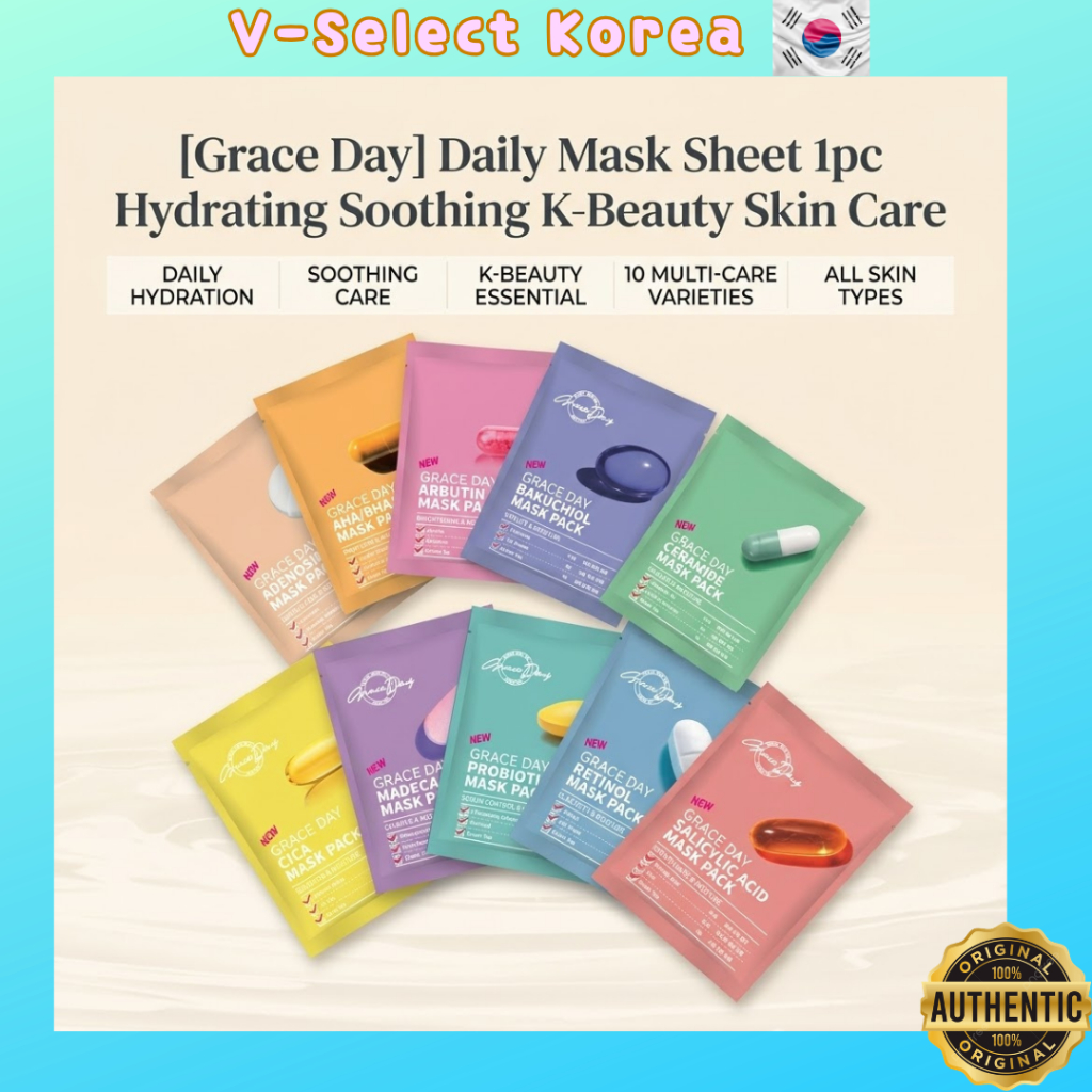 [Grace Day] Daily Mask Sheet 1 ชิ้น Hydrating Soothing K-Beauty Skin Care