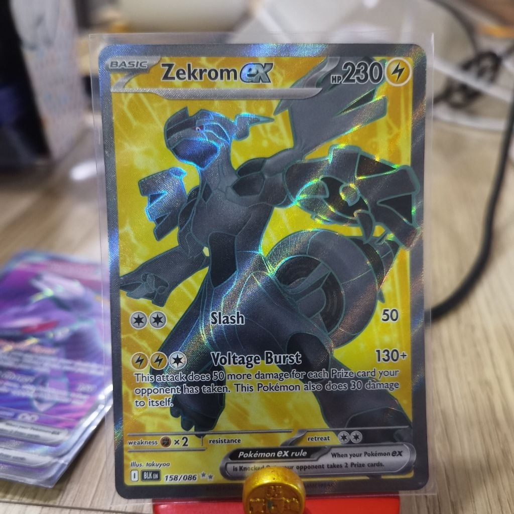 Zekrom ex - 158/086 - SV: Black Bolt (BLK) การ์ดเกม Pokemon TCG Trading