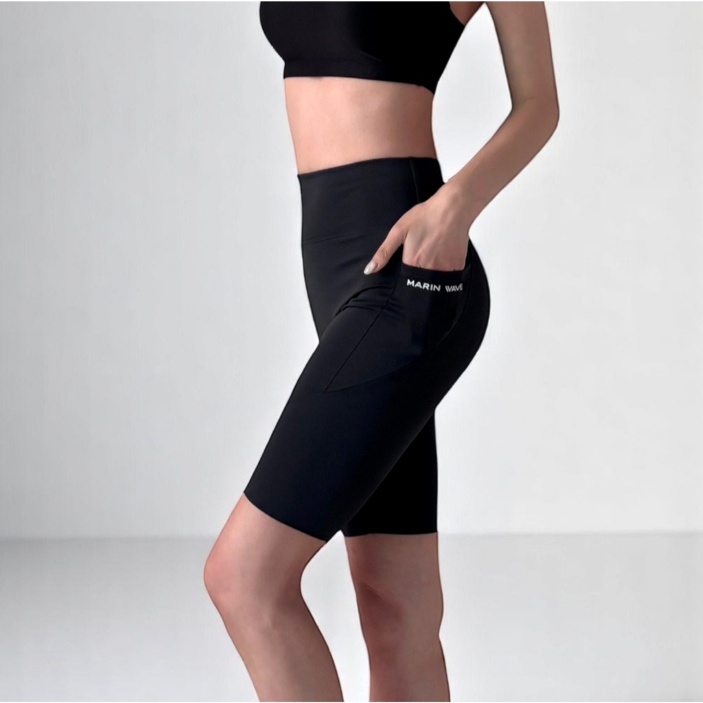 [Marine Wave] Biker Shorts Short Pants.Blackorea